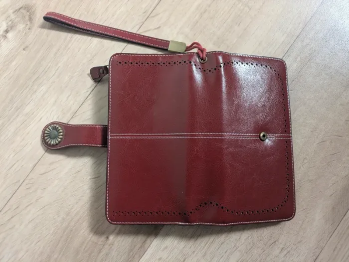Portefeuille en cuir bordeaux - photo numéro 11