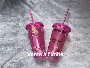 Grand gobelet à paille aurore la belle au bois dormant princesse Disney