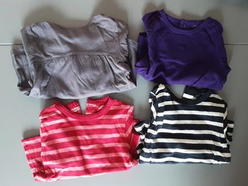 Lot de 4 tshirt manches longues