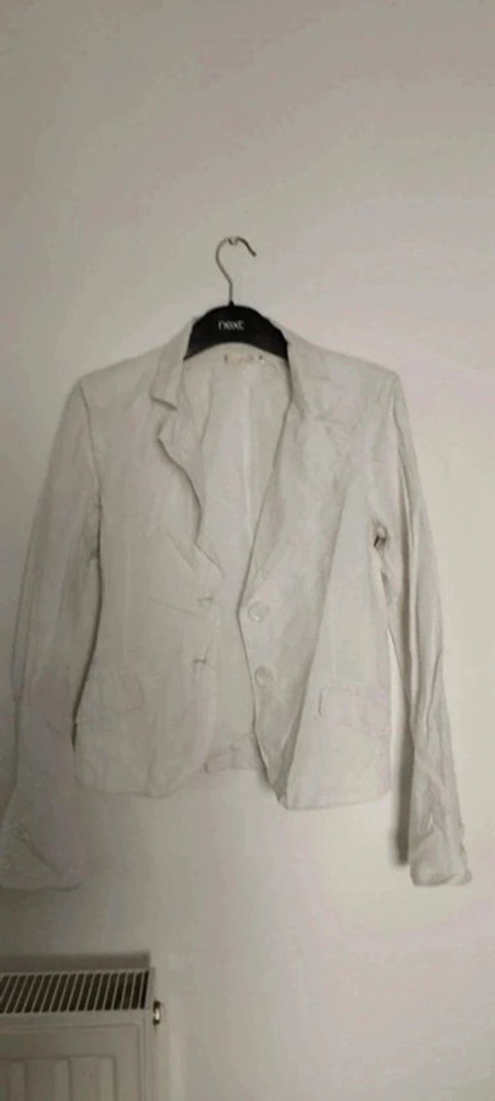 Veste tailleur blanche - photo numéro 5