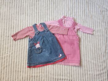 Lot 2 ensembles mignons bébé fille – 6 mois