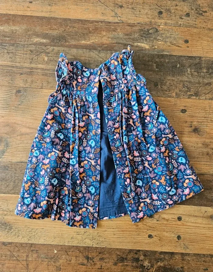 Robe velours DPAM 12mois bébé fille - photo numéro 3