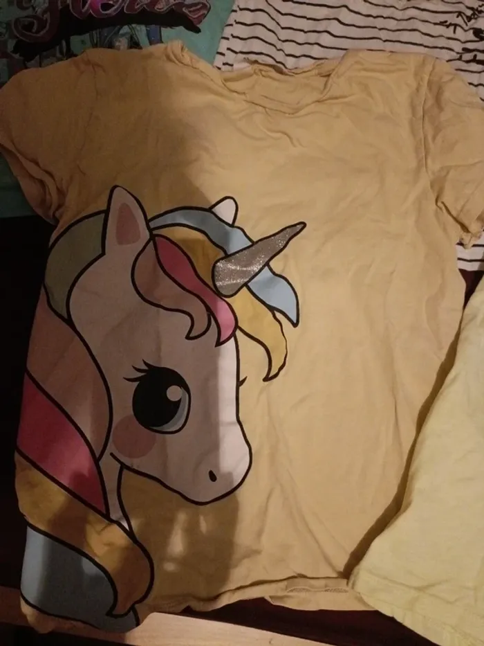 Lot 5 tee shirts hauts orchestra monster high licorne flamant rose 10 ans - photo numéro 4