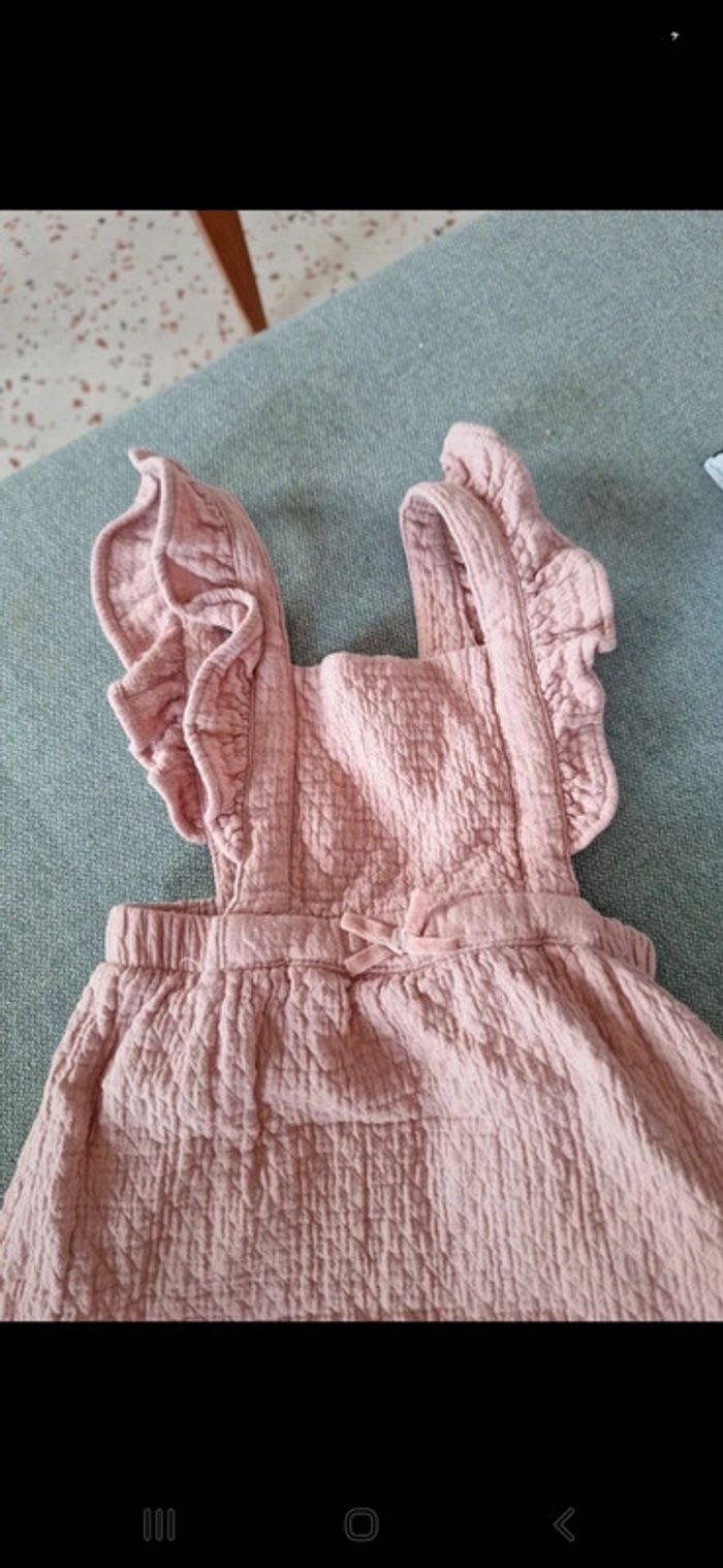 Robe à bretelles en pied de poule Kiabi 12mois 74cm 👻 - photo numéro 2