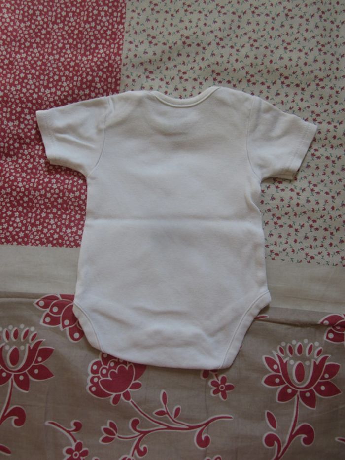 Body manches courtes blanc 1 mois - photo numéro 2