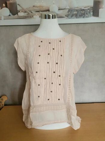 Magnifique blouse vieux rose Taille S