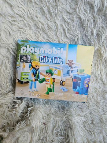 Jouet - jeux de construction playmobil 70192 chambre d'hôpital pour enfant - Neuf