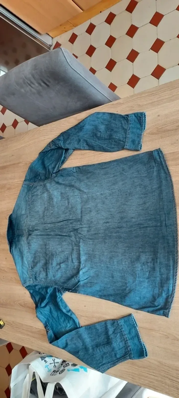 Chemise en jeans 100% coton T-M - Célio - photo numéro 6