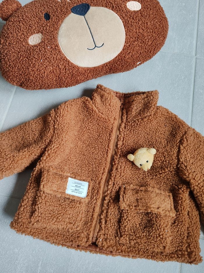 Veste cosy club marron 3/6m
