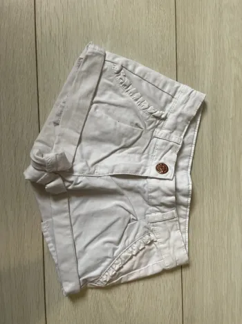 Short blanc fille
