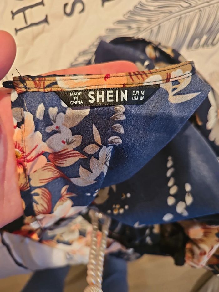 Combishort marine fleurie M shein - photo numéro 5