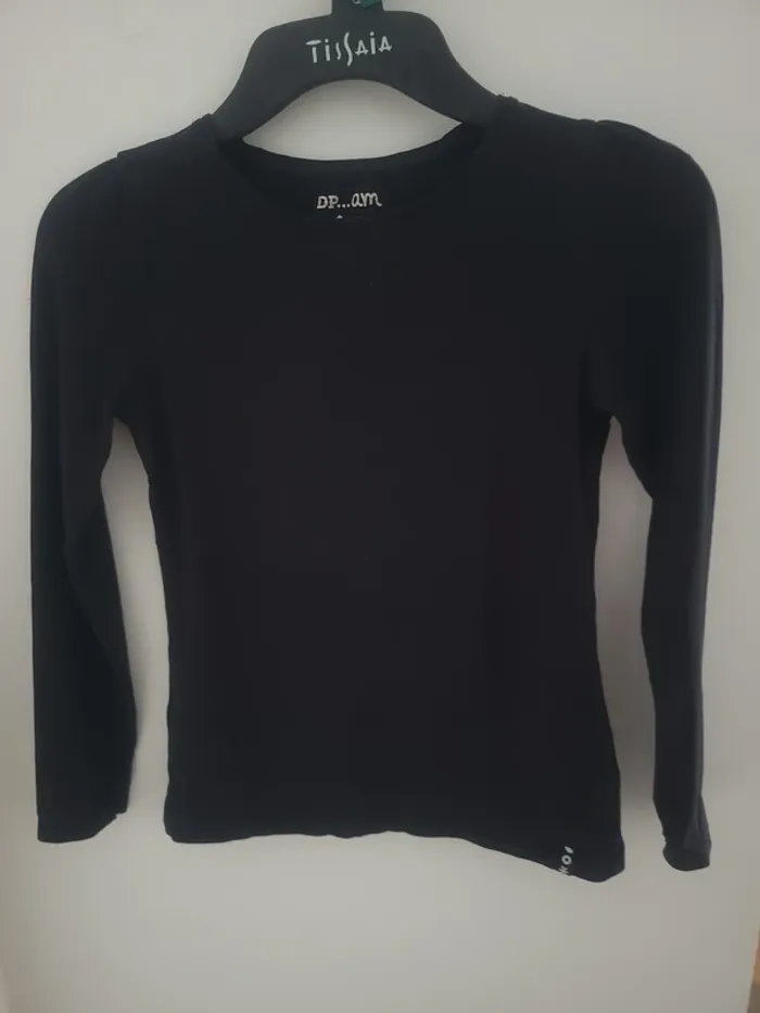T-shirt à manches longues noir DPAM Taille 8 ans
