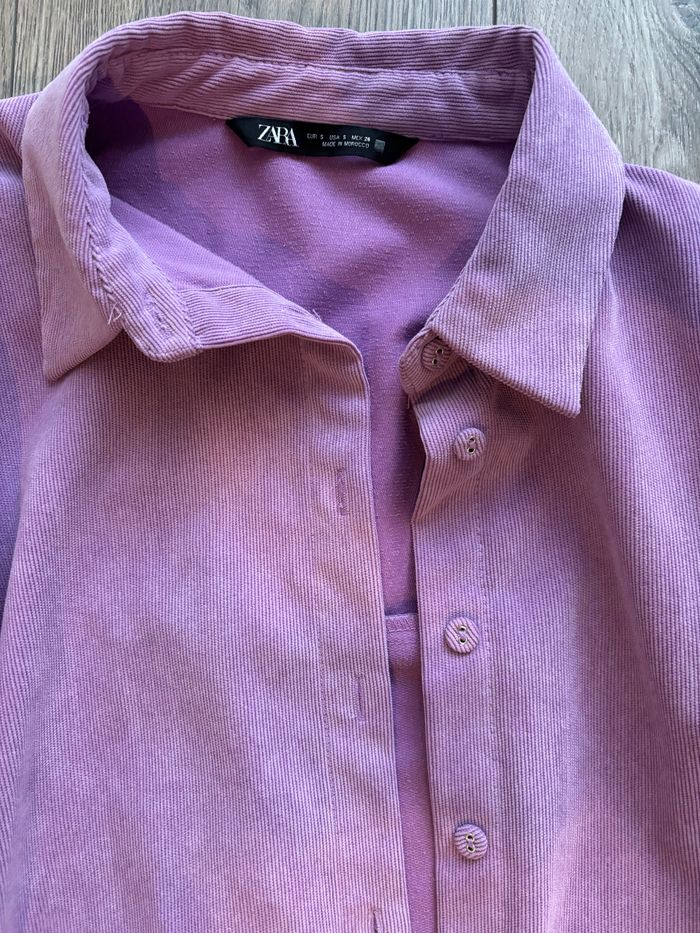 Chemise oversize velours Zara - photo numéro 2