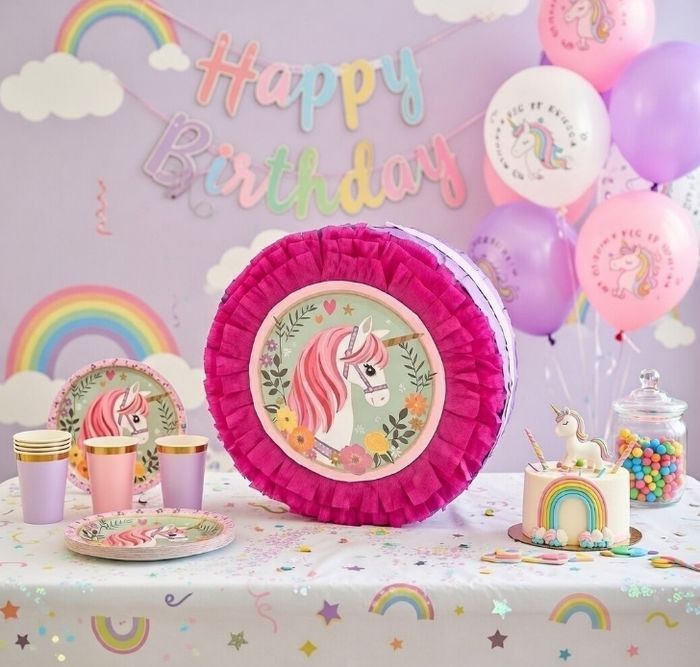 Pinata licorne anniversaire fille - photo numéro 4