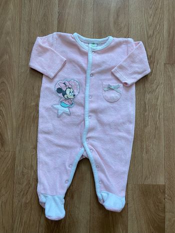 Pyjama velours rose Minnie 3M