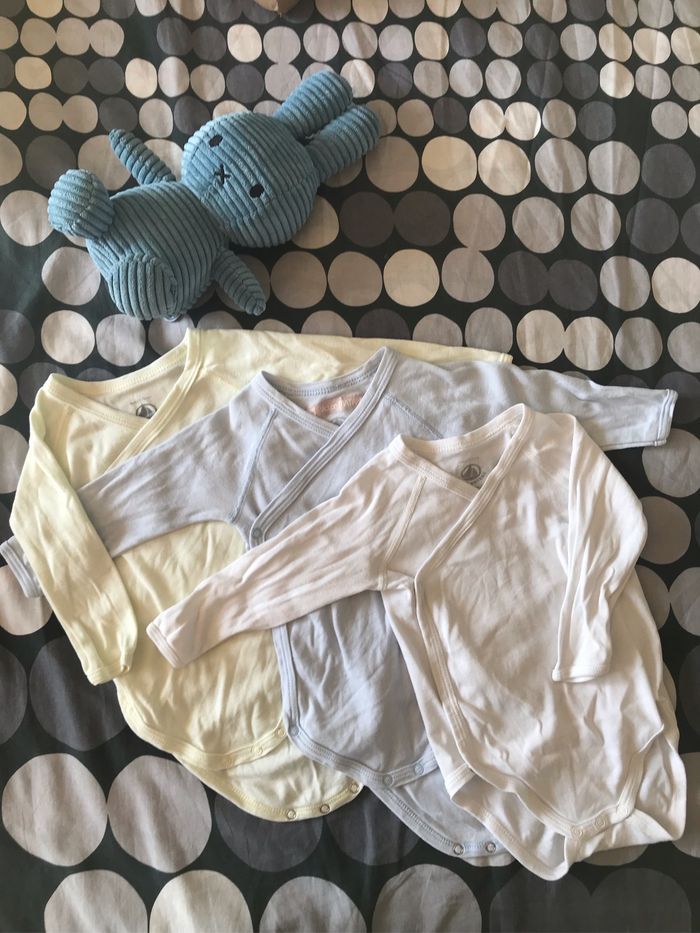 Lot bodies manches longues 6m petit bateau