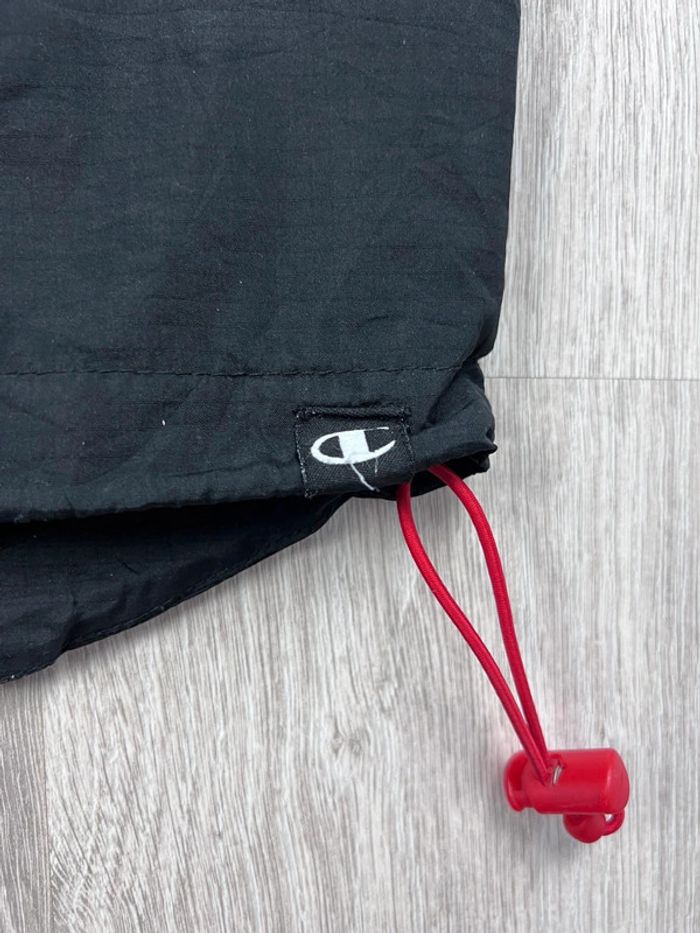 Veste à capuche vintage Champion Noire et Rouge Taille M - photo numéro 11