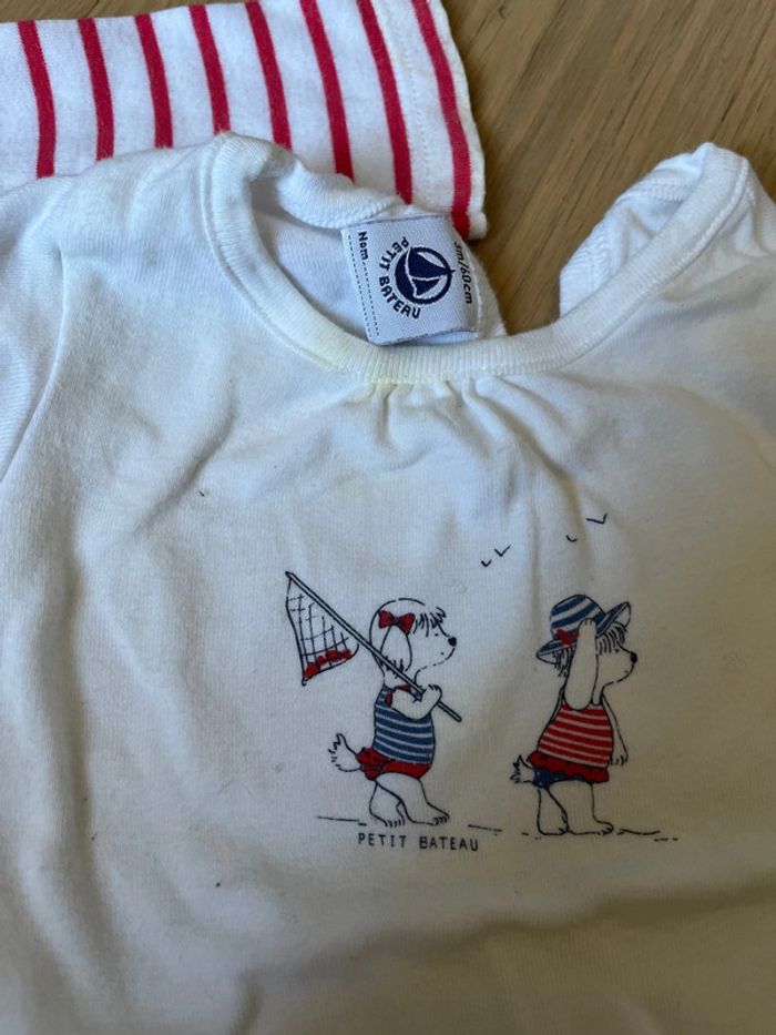 Lot gilet et t-shirt petit bateau - photo numéro 2
