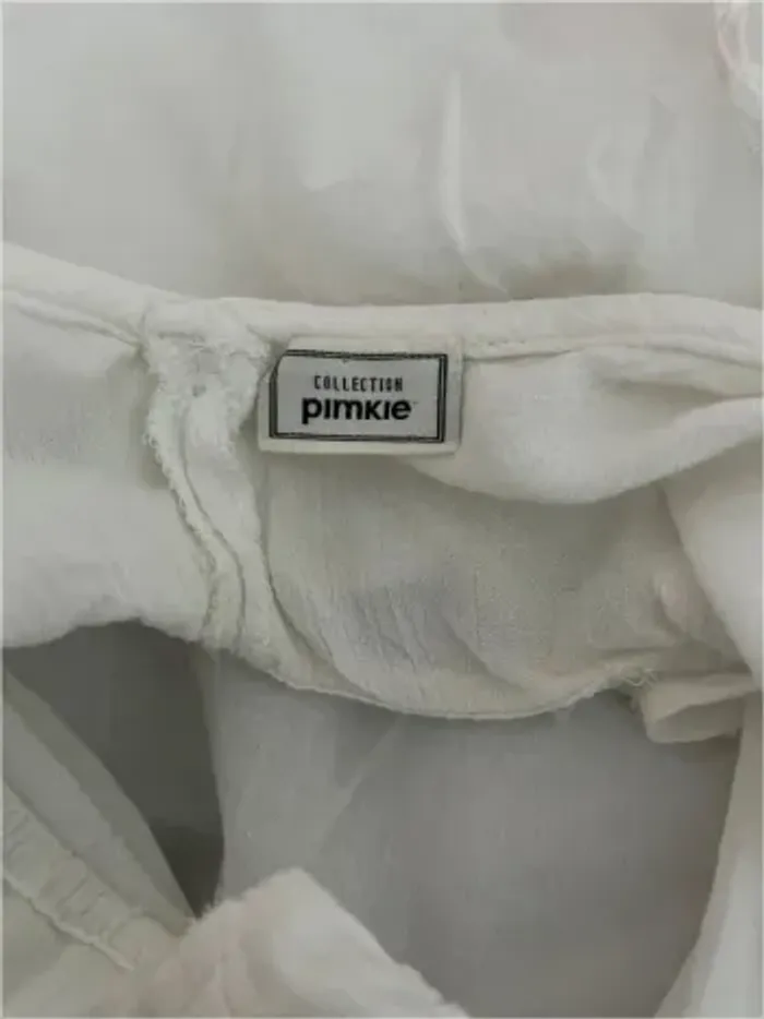 Robe blanche à volants et ouvertures Pimkie - photo numéro 7