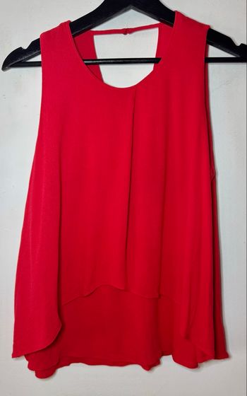 Top fluide rouge Bershka /