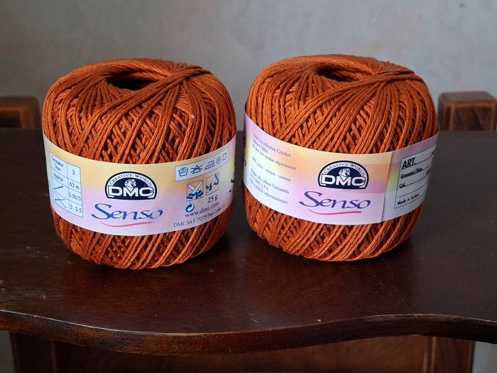 2 pelotes de fil pour crochet, rouille - photo numéro 1