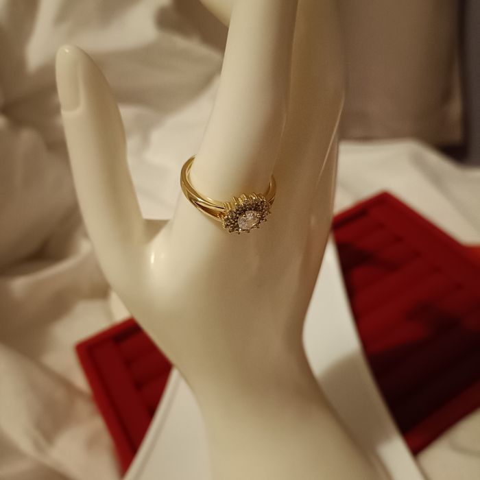 Bague acier inoxydable plaqué or - photo numéro 3