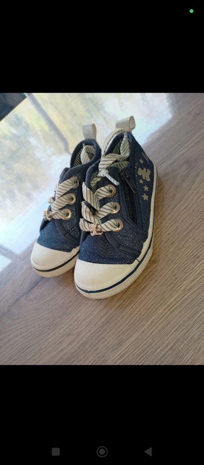 Chaussure lulu castagnette bleu blanc taille 21 - photo numéro 4