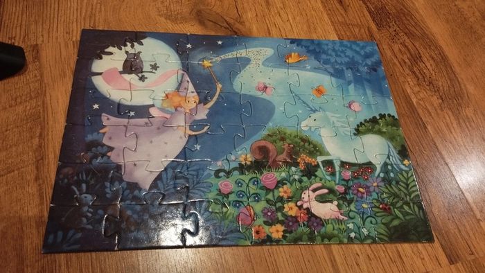 Puzzle enfant 4 ans et plus Fée et licorne Djeco 36 pièces