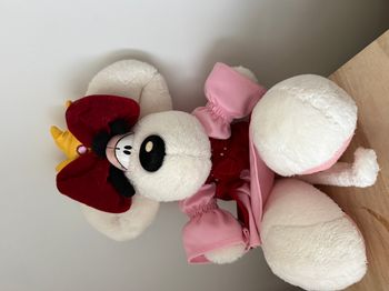 peluche diddl princesse reine couronne doré depesche - doudou souris diddlina robe rose bordeau 