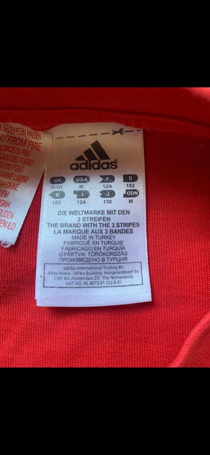TEE shirt rouge adidas taille 12ans - photo numéro 3