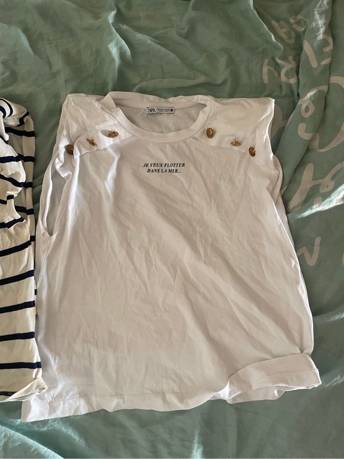 Lot de 2 T-shirt Zara - Taille S - photo numéro 3