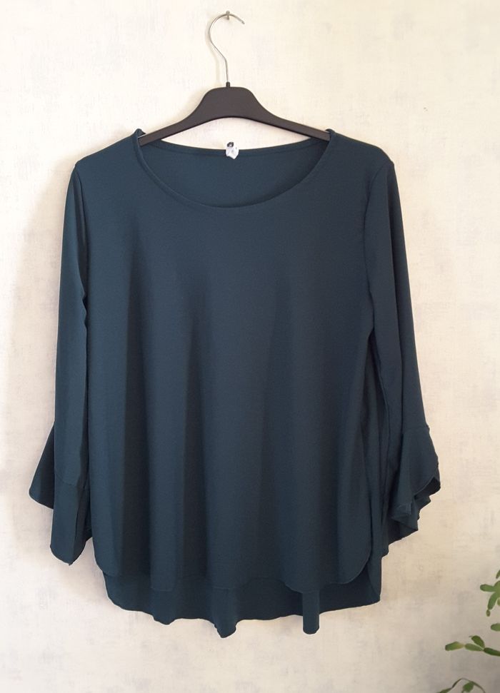 Blouse verte manches longues – My Style - T3
