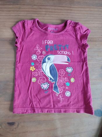 T-shirt manches courtes 18 mois 86 cm fille in extenso