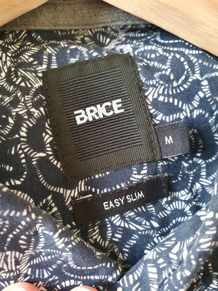 Chemise bleue à motifs easy slim - Brice - Taille M - photo numéro 5