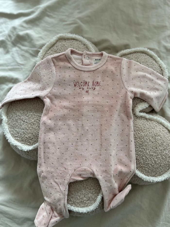 Pyjama velours 1 pièce welcome home my baby