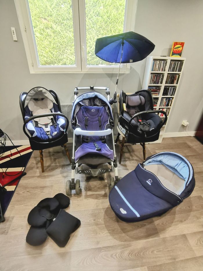 Ensemble poussette cosy et nacelle