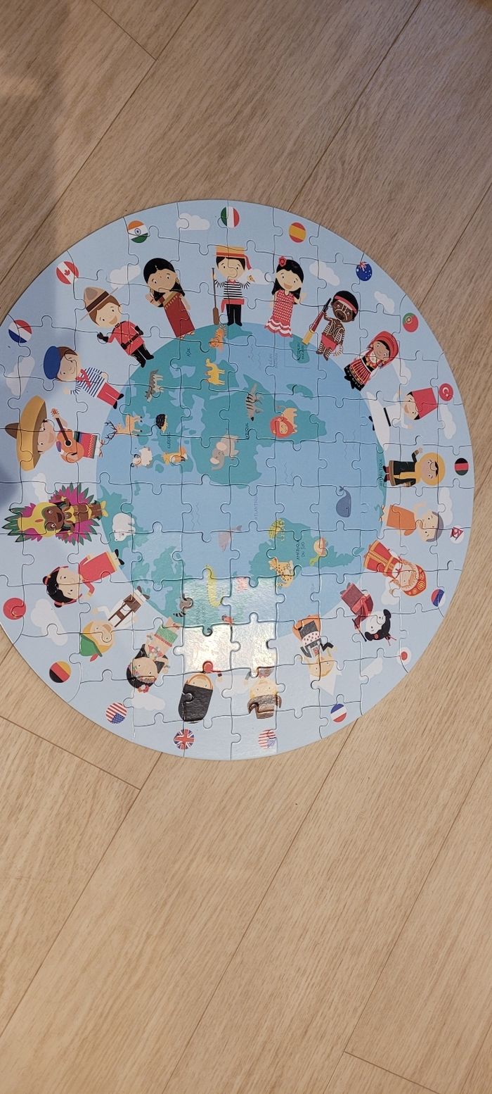 Puzzle rond 108 pièces sur les pays - photo numéro 2
