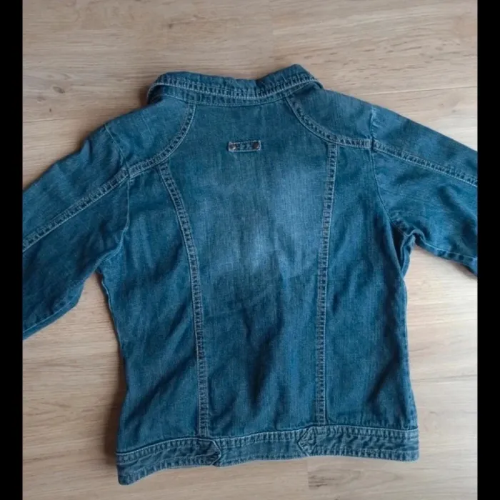 Veste en jean bleu nky 10 ans à boutons - photo numéro 4