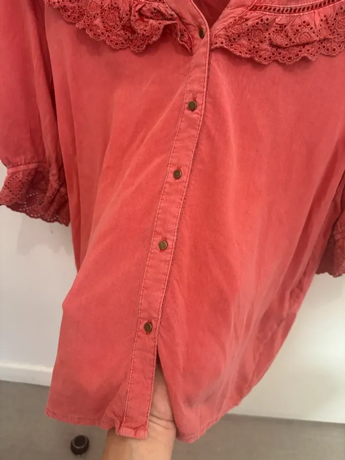 Blouse manches 3/4 vieux rose BONOBO - photo numéro 5