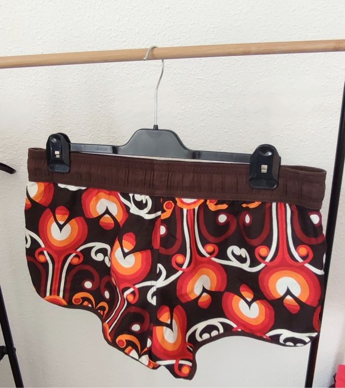 Short de bain marron avec motif psychédélique – Taille 46 - photo numéro 2