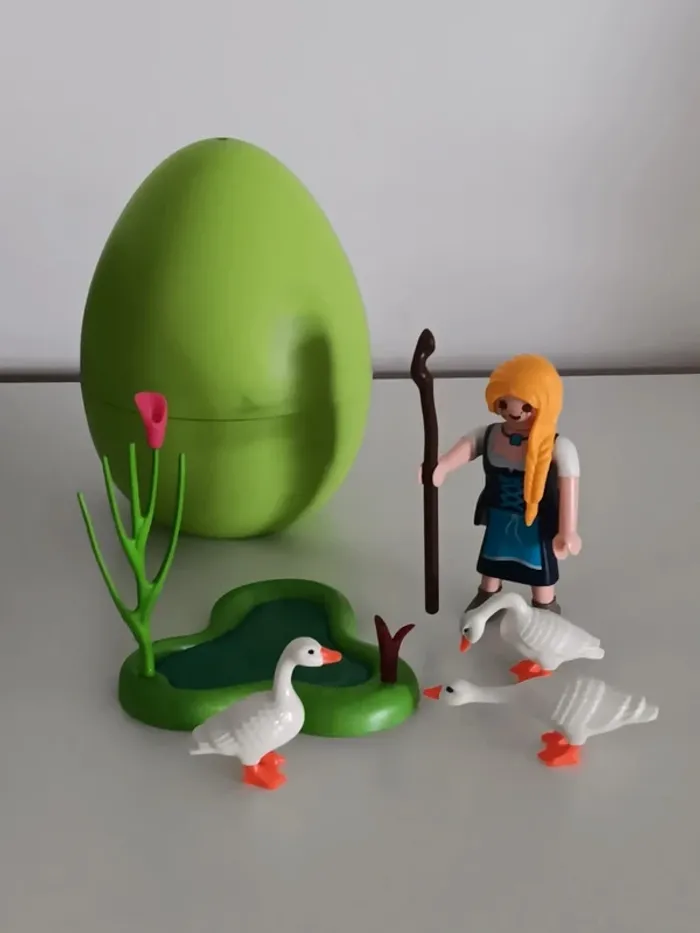 Fermière avec oies playmobil