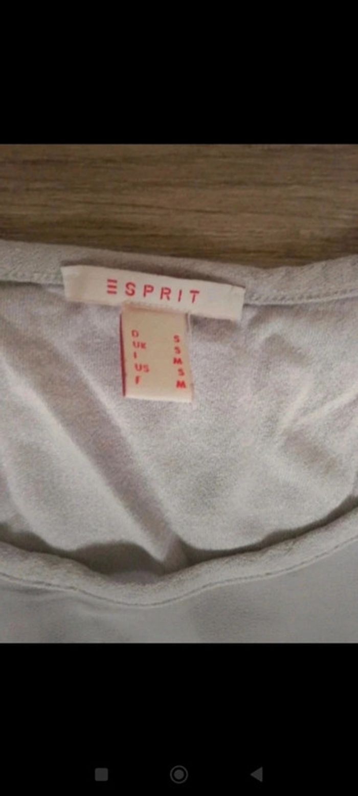 Tee shirt gris à motifs taille M - Esprit - photo numéro 3