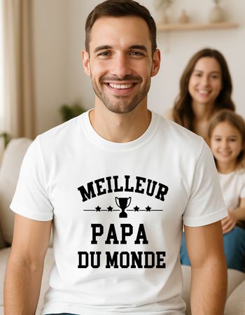 T-shirt homme meilleur papa du monde