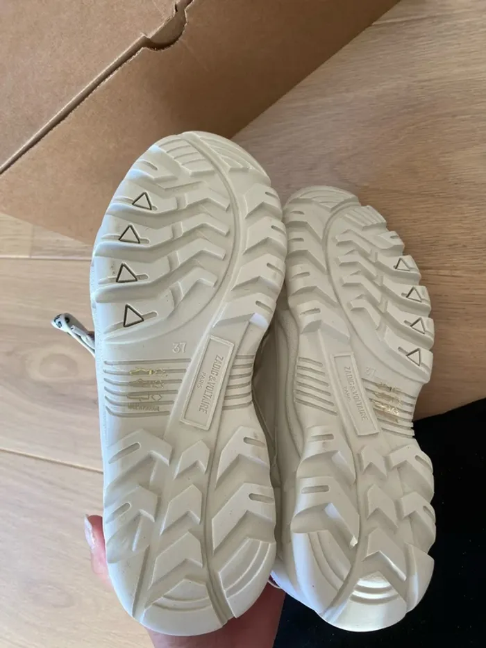 Basket Zadig et voltaire en cuir de chèvre taille 37 - photo numéro 7