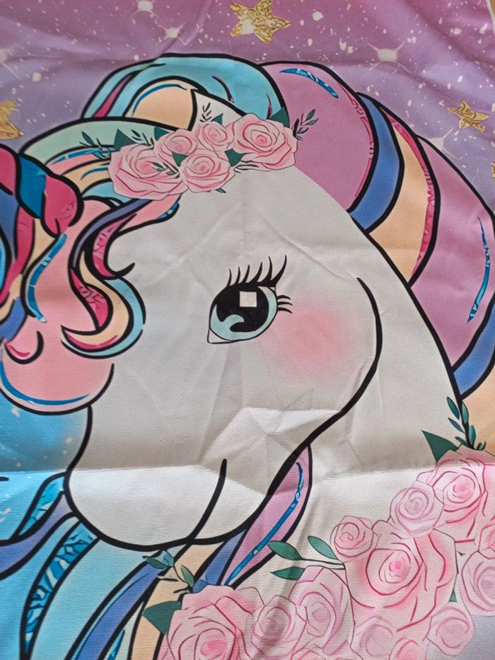 Drap de plage bain serviette microfibrés licorne 75x150 cm - photo numéro 2