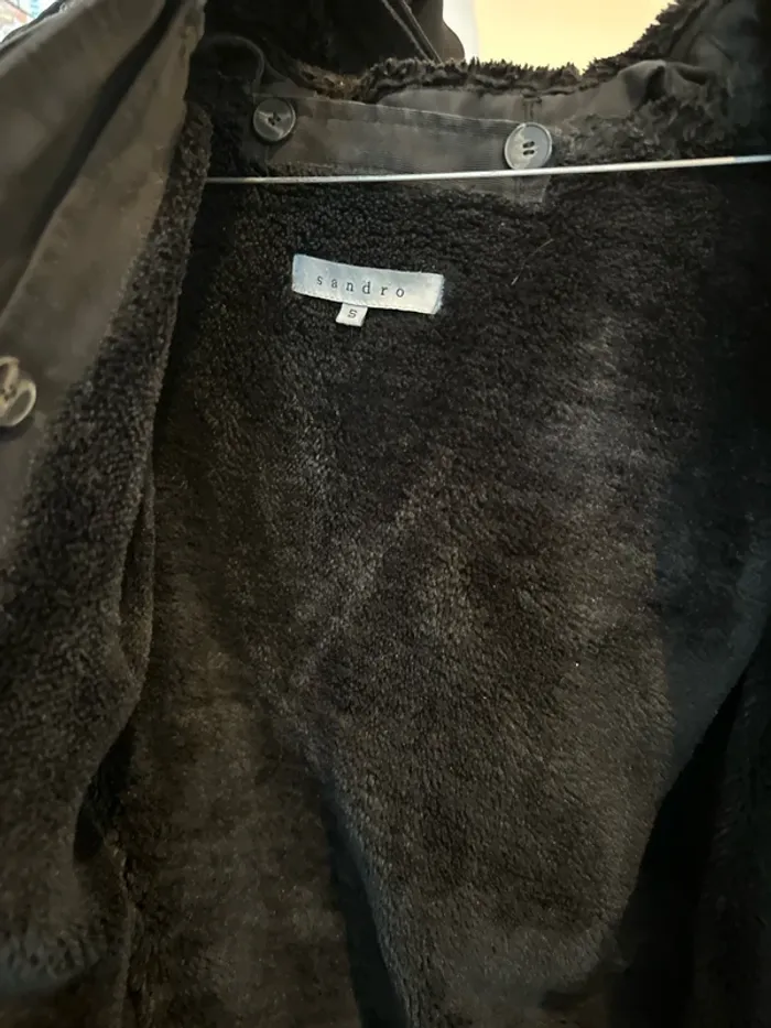 parka homme sandro taille s noir - photo numéro 11