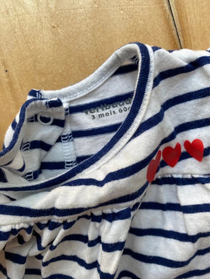 Robe marinière 3 mois - Vertbaudet - photo numéro 2