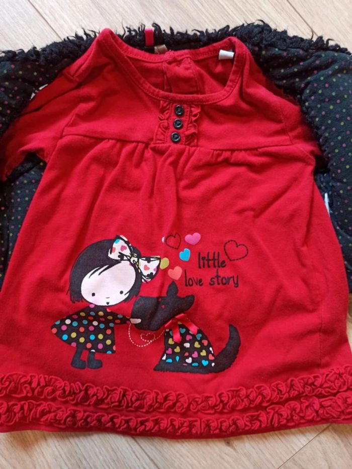 Ensemble gilet sans manche fourrure et t-shirt - photo numéro 2