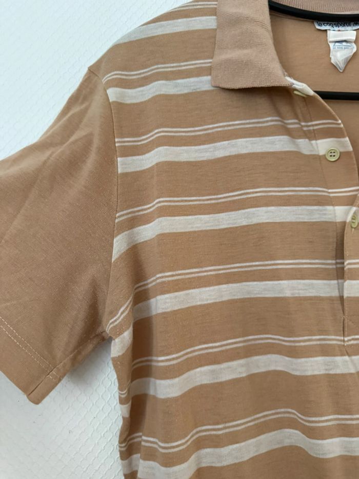Polo vintage le cop sportif en bon état beige taille M - photo numéro 3