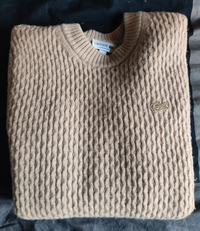 Pull Lacoste Torsadé en laine -Taille S - Comme neuf